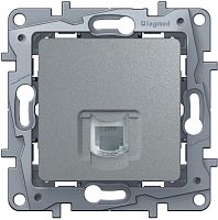 Розетка телефонная без рамки Legrand Etika 1-м. RJ11 алюминий картинка